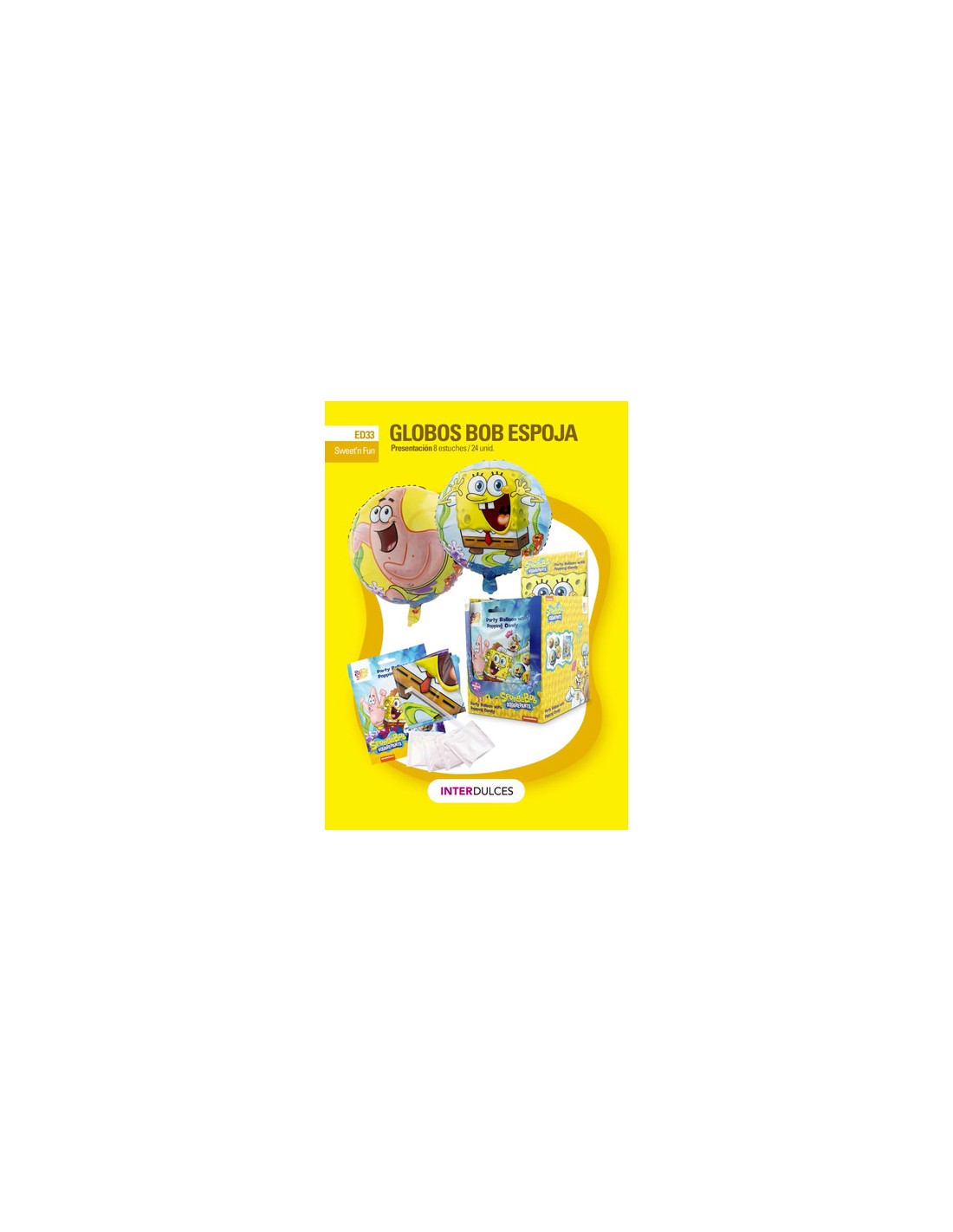 INTERD/GLOBOS BOB ESPONJA 24 UND. C/8