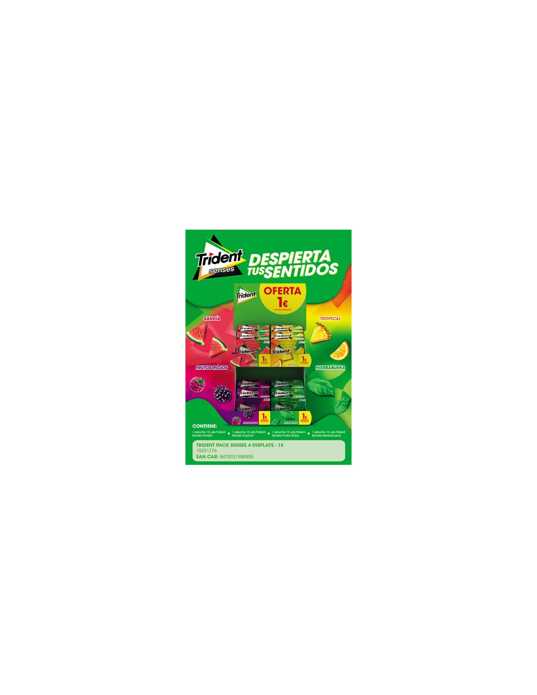 CHUPA/LOTE TRIDENT SENSES 4 ESTUCHES 1