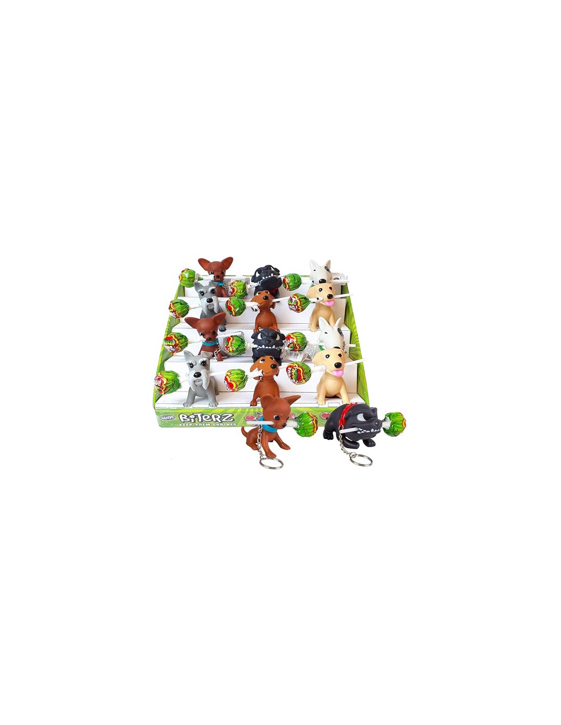 CANDYTOY/BANDEJA LLAVERO PERRITOS 12 UND. C/12