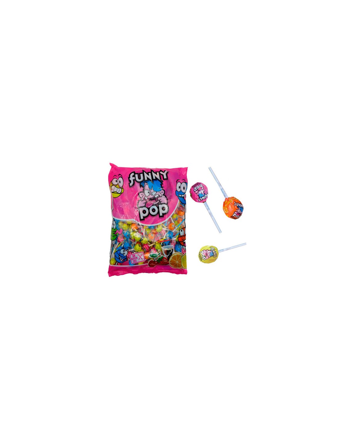 LEKK/CHUPA FUNNY POP 200 UDS. C/8