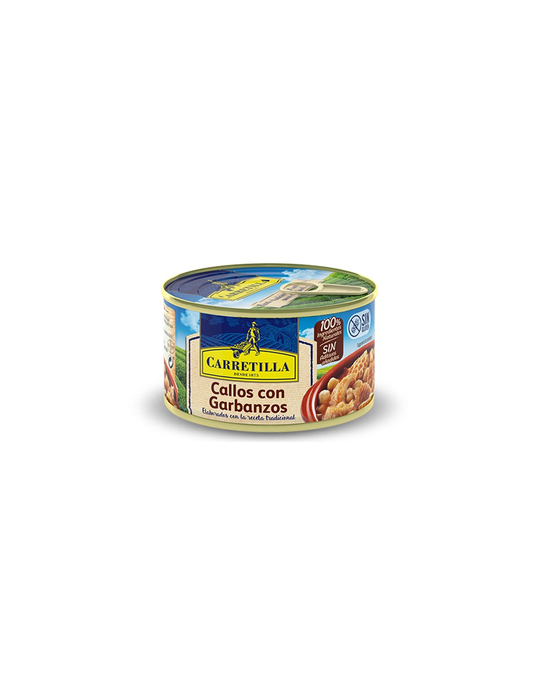 CARRETILLA/CAJA LATAS CALLOS CON GARBANZOS 12X370