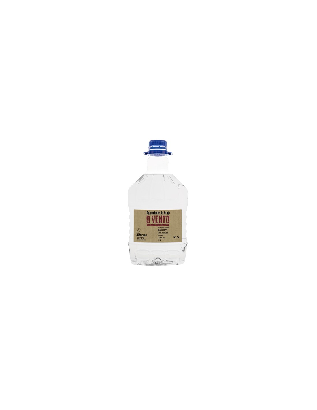 O VENTO PET AGUARDIENTE ORUJO 3 LITROS 40º C/4