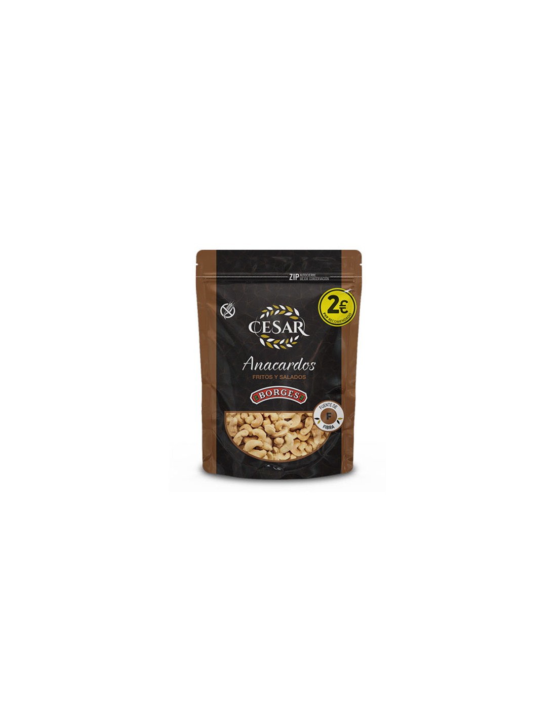 BORGES 2  ANACARDOS FRITOS 8 UND. X 80 GRS.