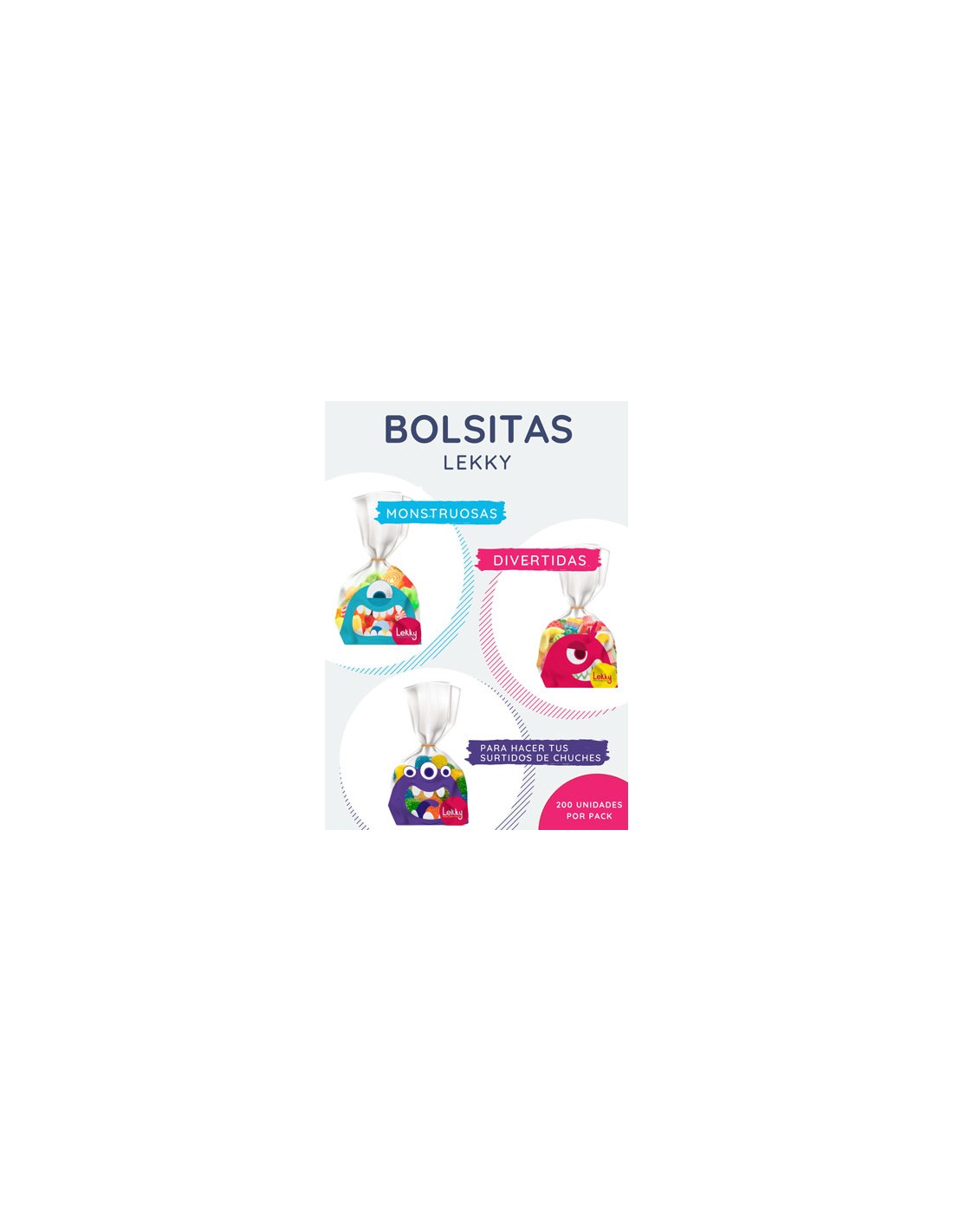LEKK/BOLSITAS CELOFAN MONSTRUOS 200 UND. C/60