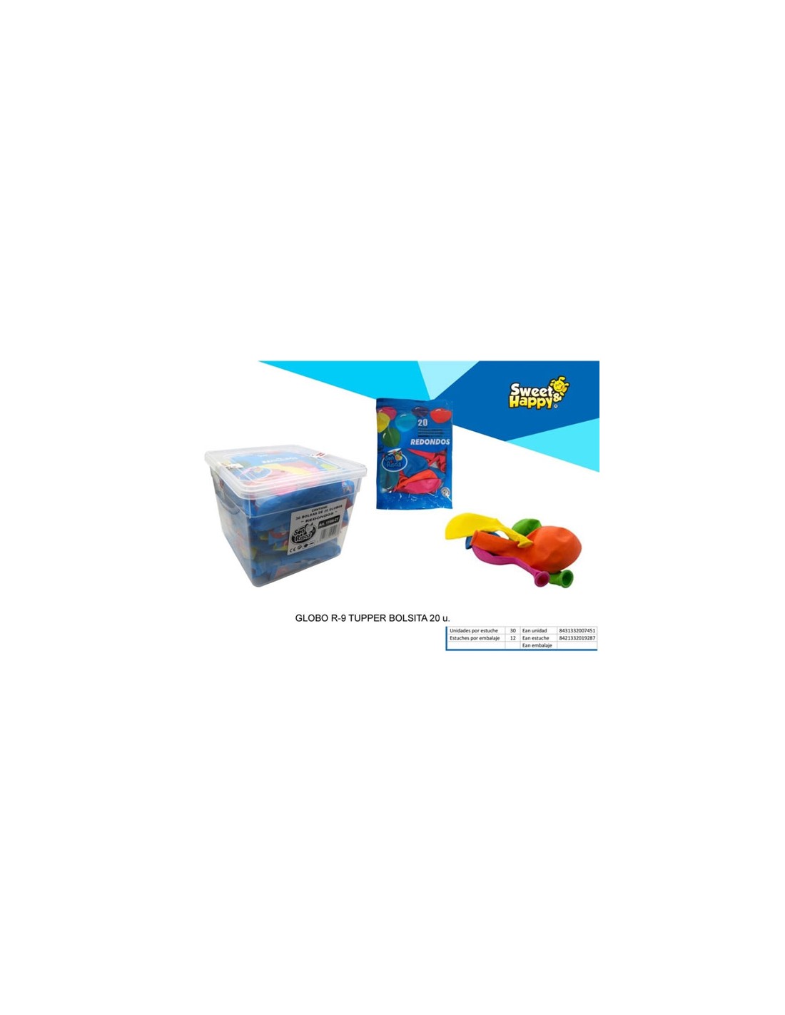 GLOBOS/TAPPER BOLSA GLOBOS 20 x 30 UDS  C/12