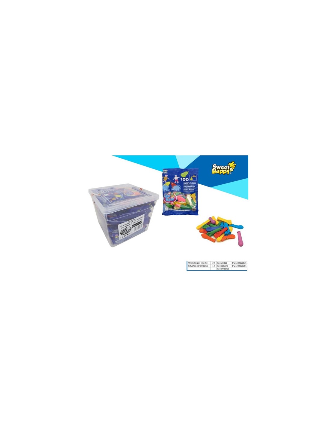 GLOBOS/TAPPER BOMBA DE AGUA 100 x 30 UDS  C/12
