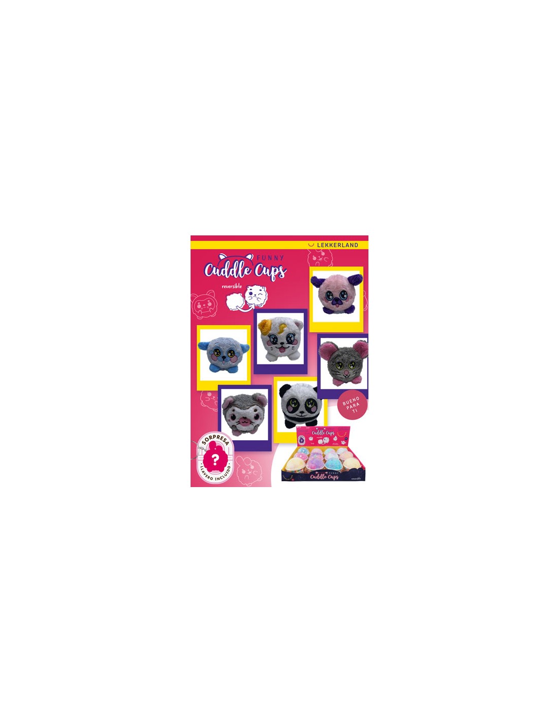 LEKK/PELUCHES CUDDLE CUPS 12 UND. C/6