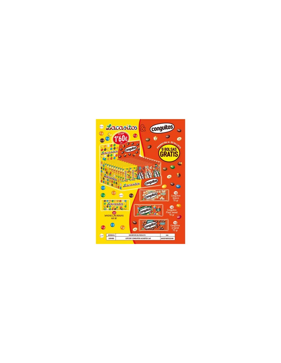 LACASA/LOTE LACASITOS/CONGUITOS 5 CARRILES 1,60