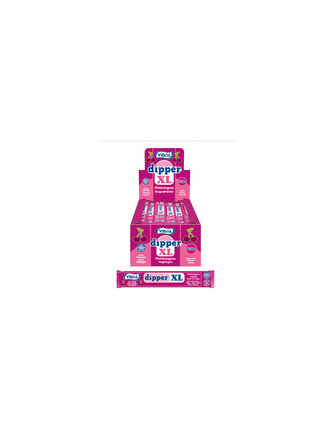 VIDAL/DIPPERS XL CEREZA 100 UND. C/6