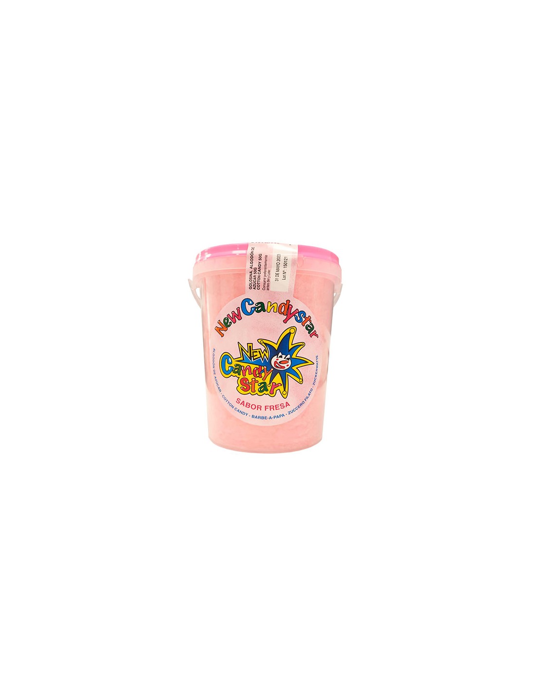 BOTE ALGODON FRESA AZUCAR 6 UND. X 50 GRS.