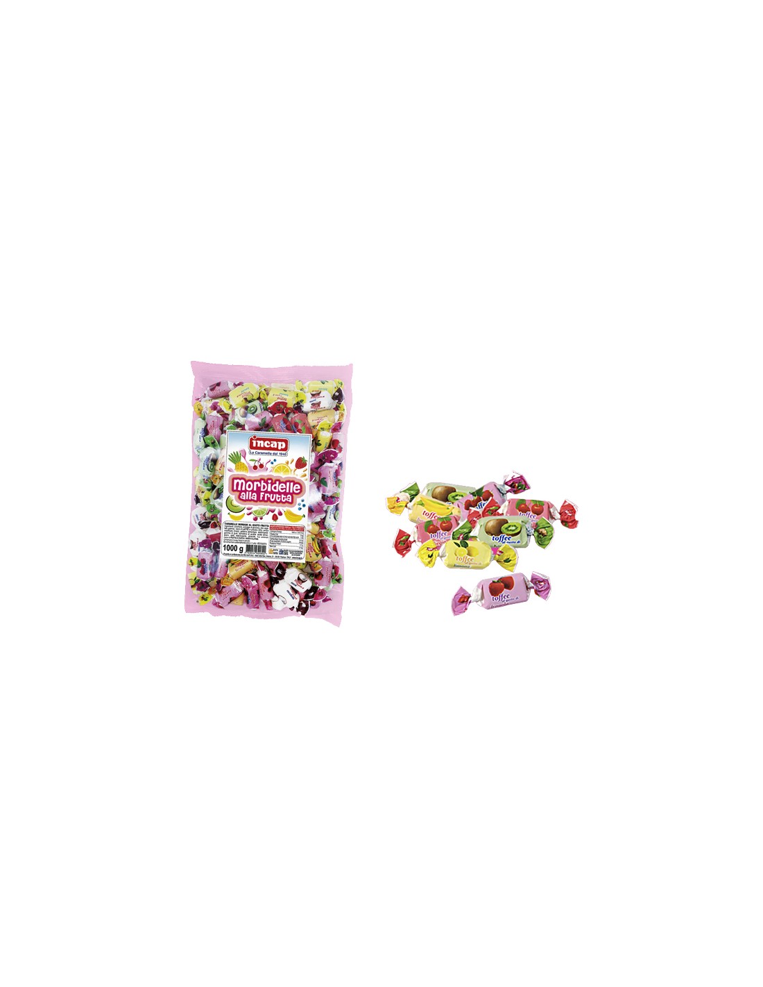 INTERD/KG. CARAMELO TOFFE FRUTAS C/12