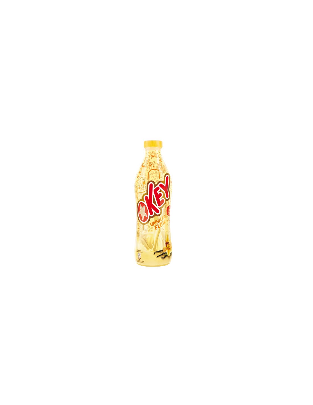 BATIDO OKEY VANILLA PET 750 ML. 6 UND.