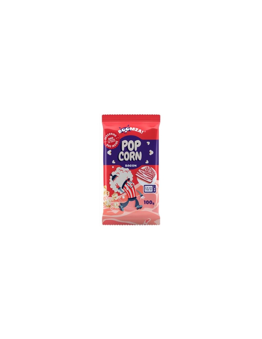 BOOMZA/PALOMITA MICROONDAS BACON 100G. X 20U