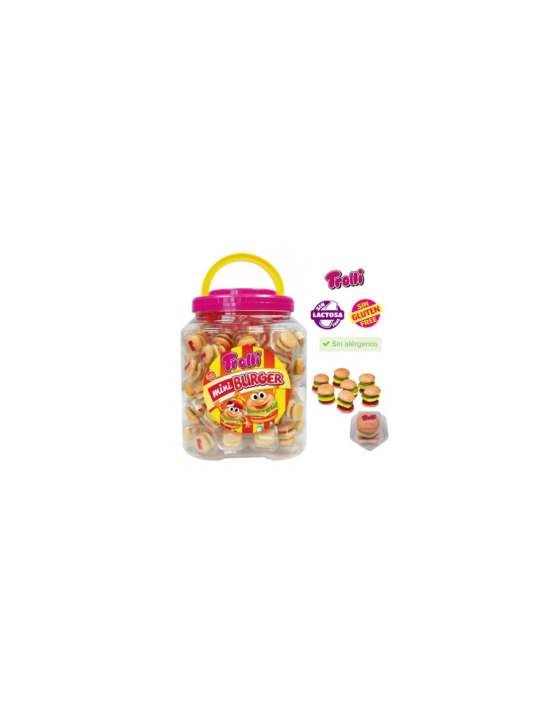 TROLLI/MINI BURGUER 90 UND. C/6