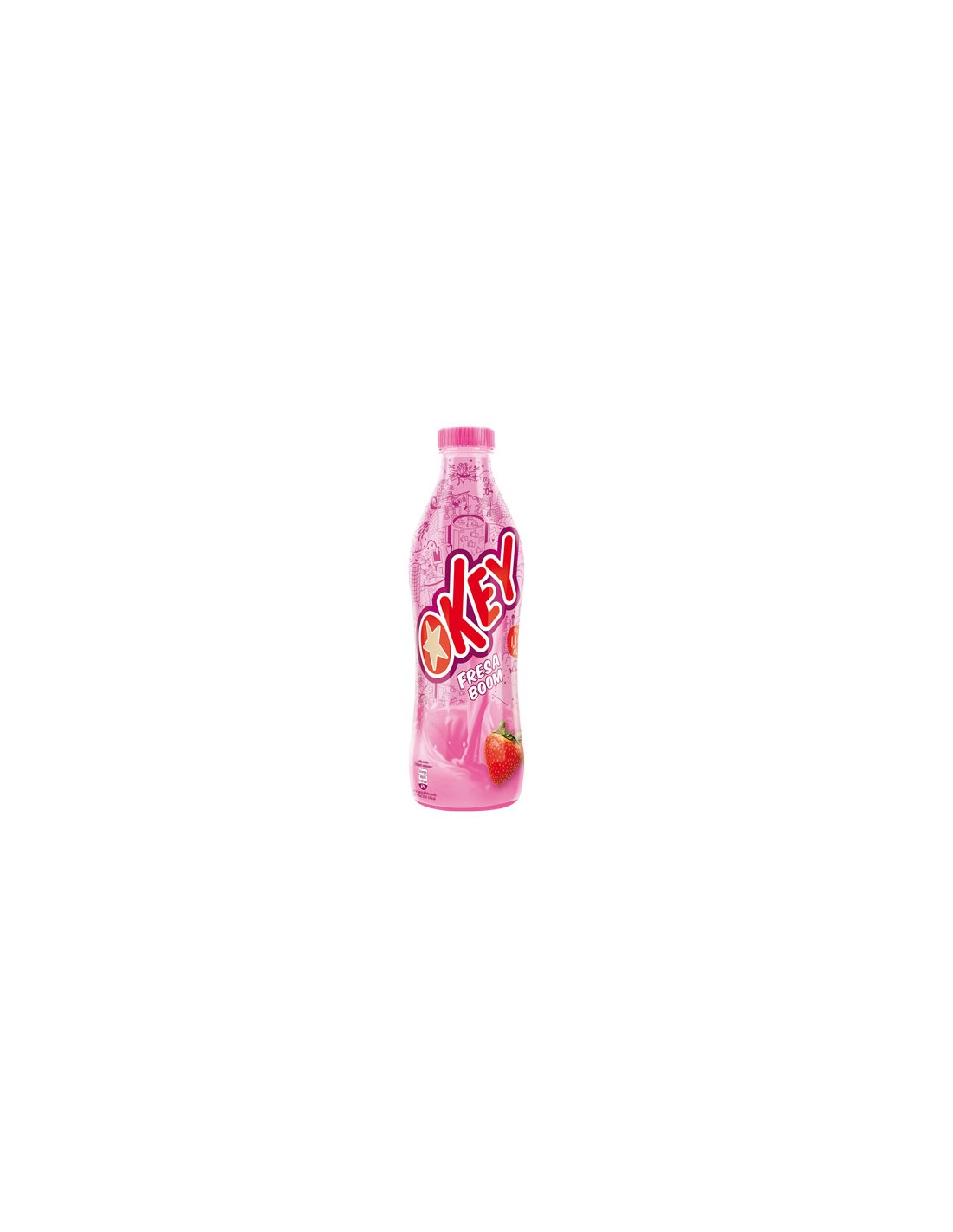 BATIDO OKEY FRESA PET 750 ML. 6 UND.