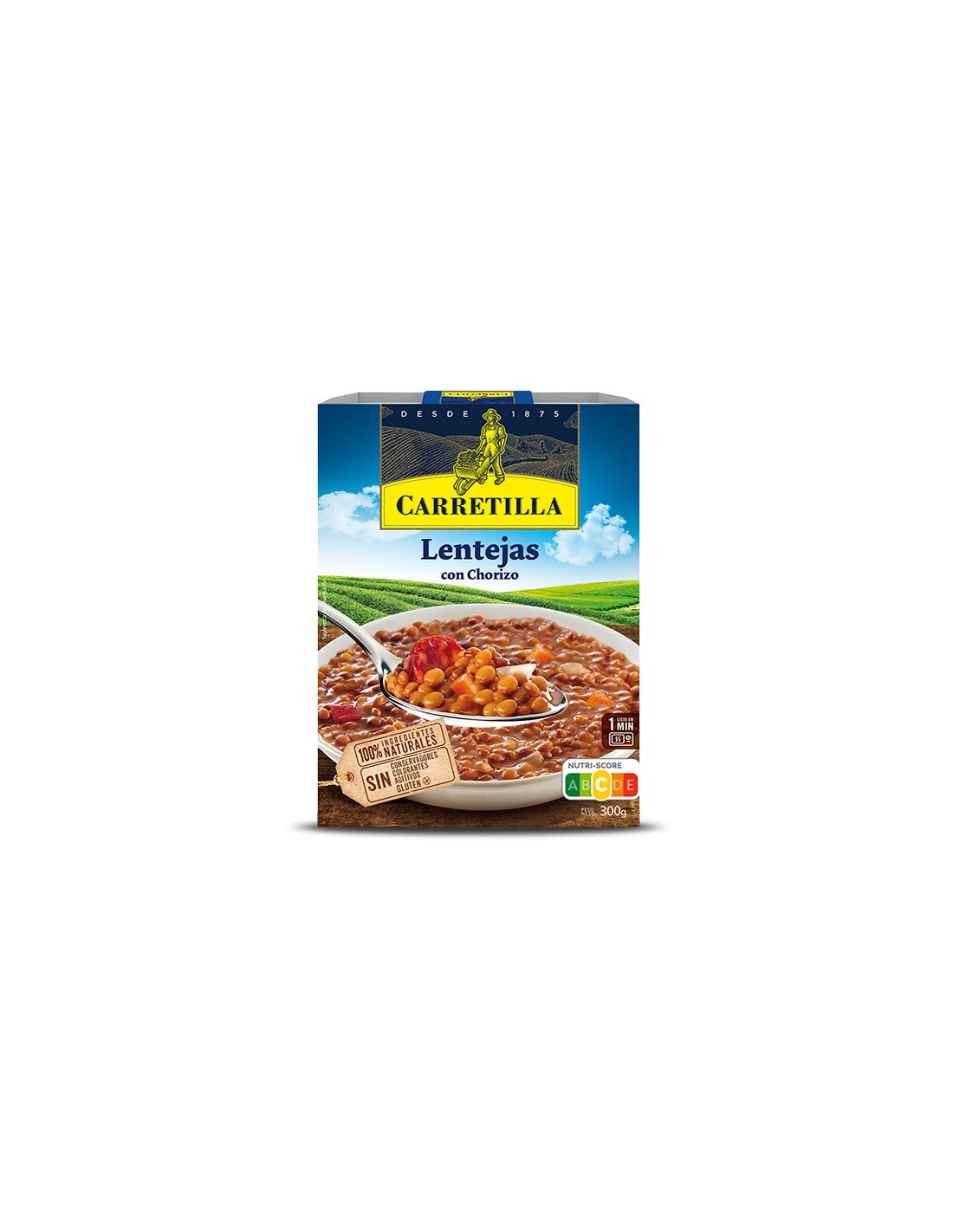 CARRETILLA/LENTEJAS CASERAS CON CHORIZO 10X300 GR.