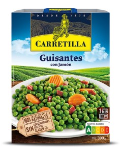 CARRETILLA/GUISANTES CON JAMON 10 X 300 GRS.