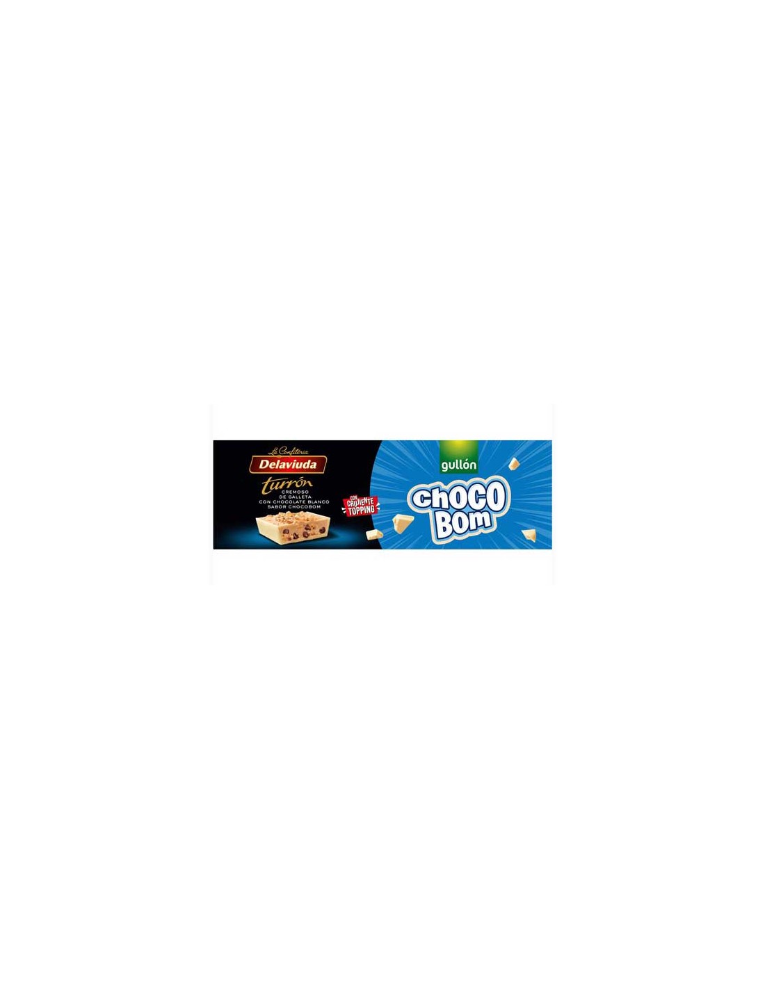 DELAVIUDA/TURRON CHOCO BOOM 150 GRS. X 10 UND.