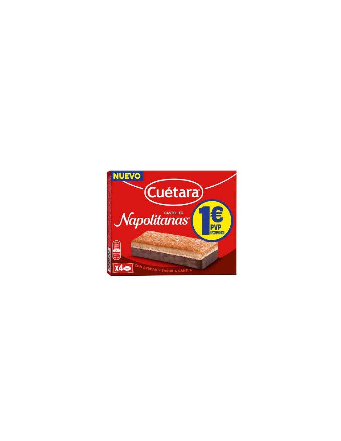 CUETARA NAPOLITANAS CHOCO 14 UND. 1E
