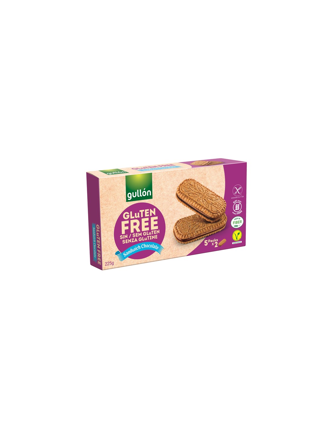 GULLON/SANDWICH CHOCO SIN GLUTEN 8 UND. (5X45 GR)