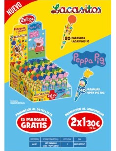 LACASA/LOTE PARAGUAS LACASITOS Y PEPPA 2X1,30E 60U