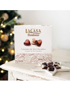 LACASA/BOMBONES CORAZON 3 CHOCOLATES 200 GRS. C/12