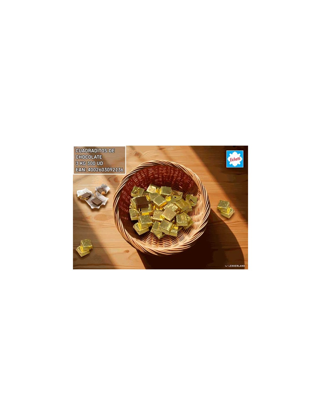 LEKK/CUADRADITO CHOCOLATE 3 KGS.