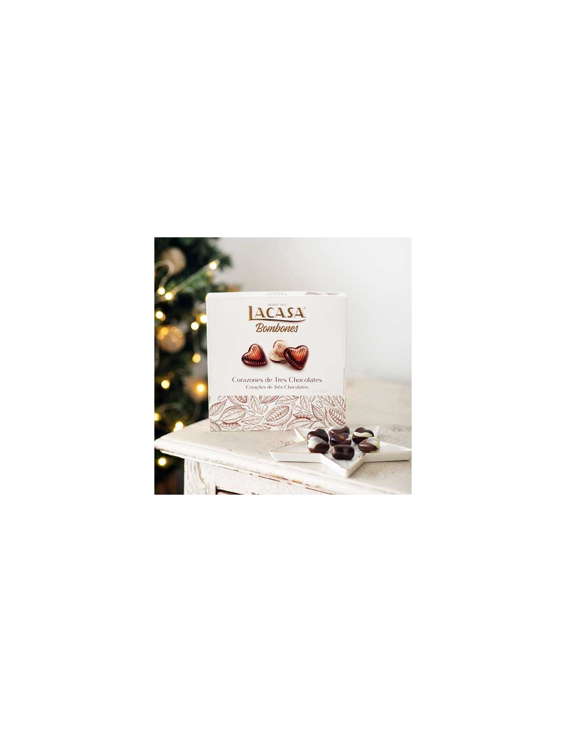 LACASA/BOMBONES CORAZON 3 CHOCOLATES 200 GRS. C/12