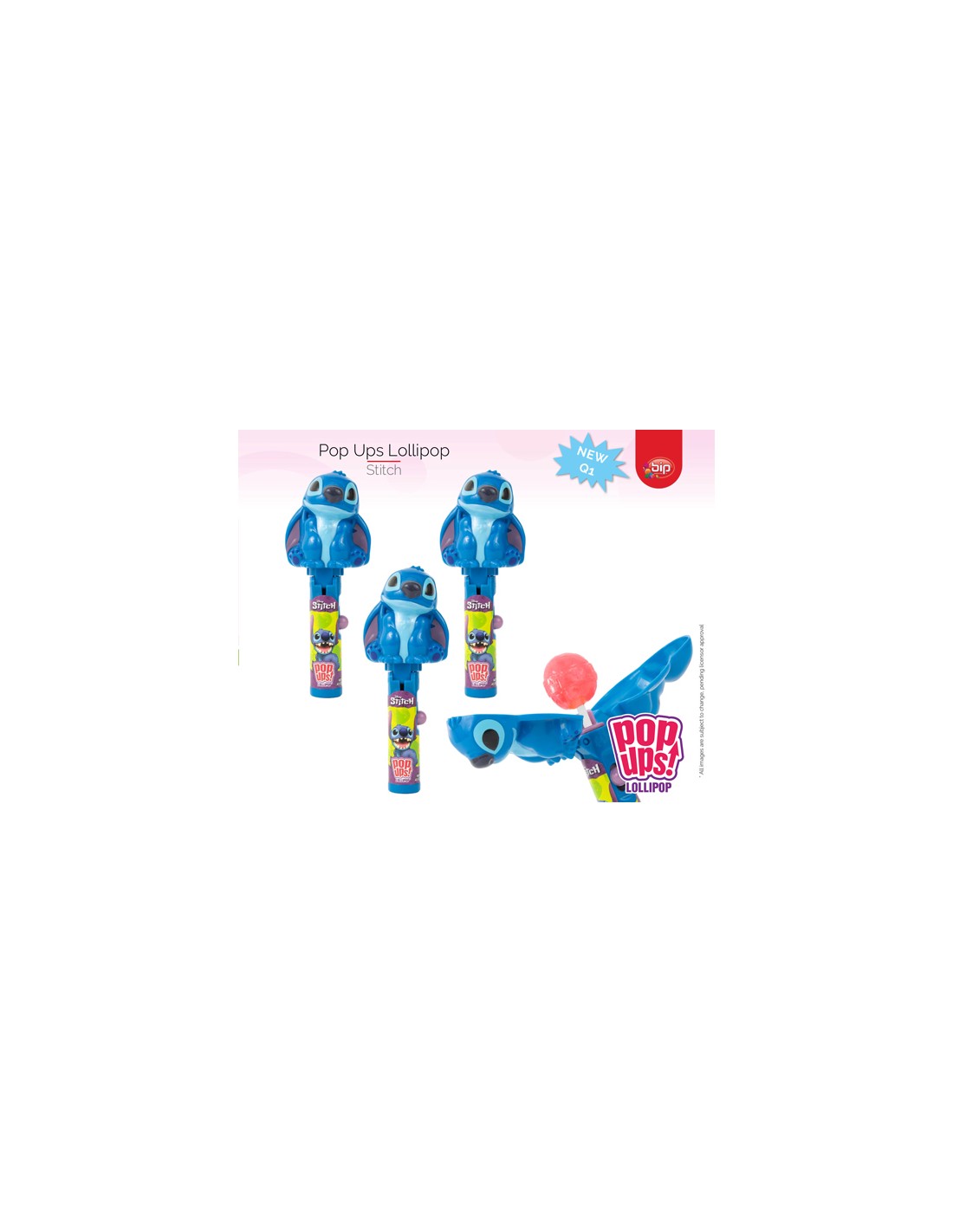 BIP/POP UPS LOLLIPOP LILO & STITCH 12 UND. C/6