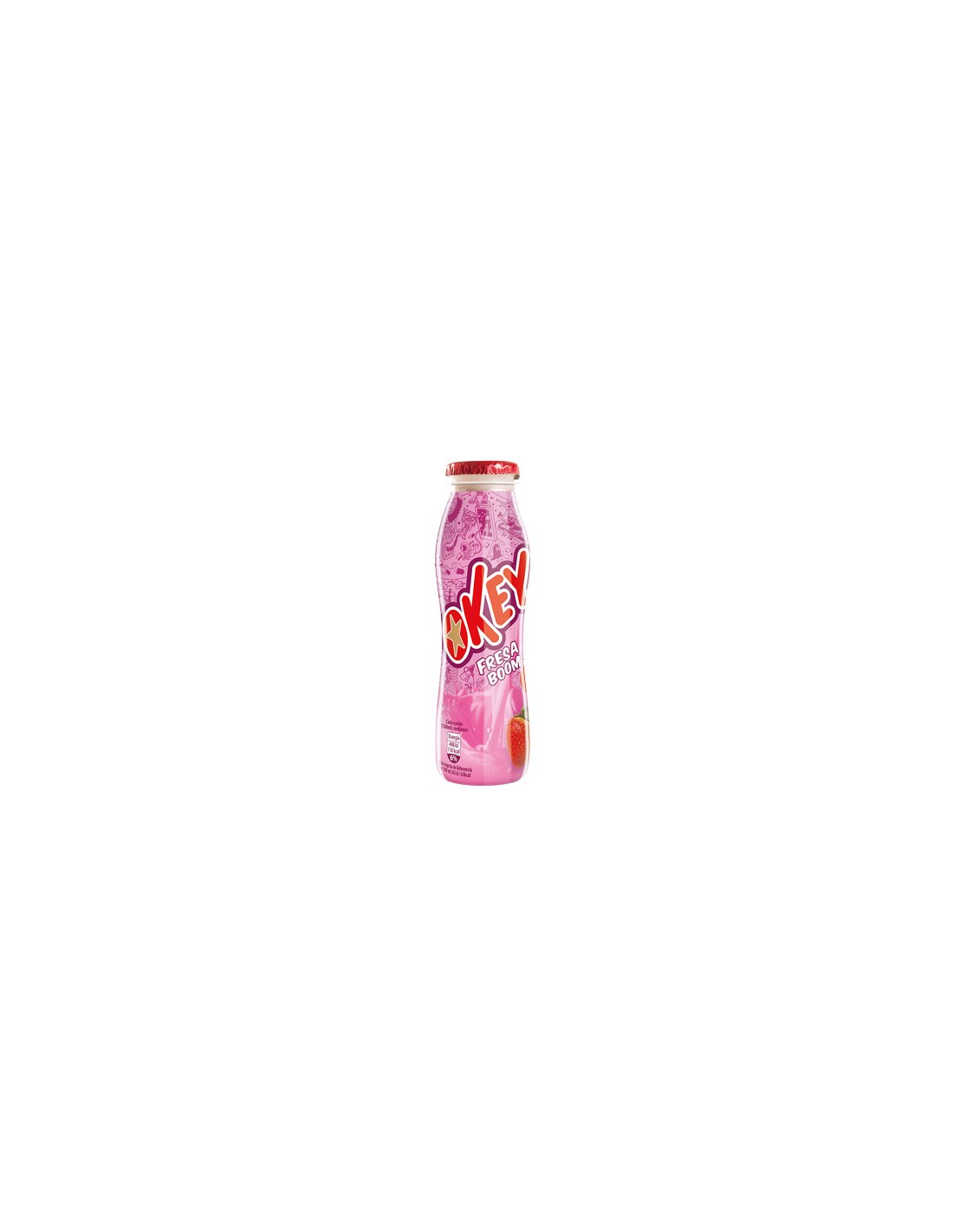BATIDO OKEY FRESA PET 188 ML. 18 UND.