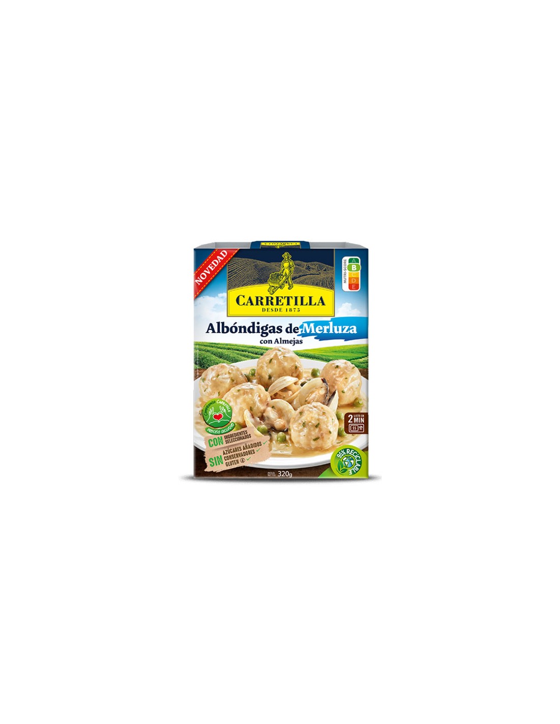 CARRETILLA/ALBONDIGAS DE MERLUZA C/ALMEJAS 10X320G