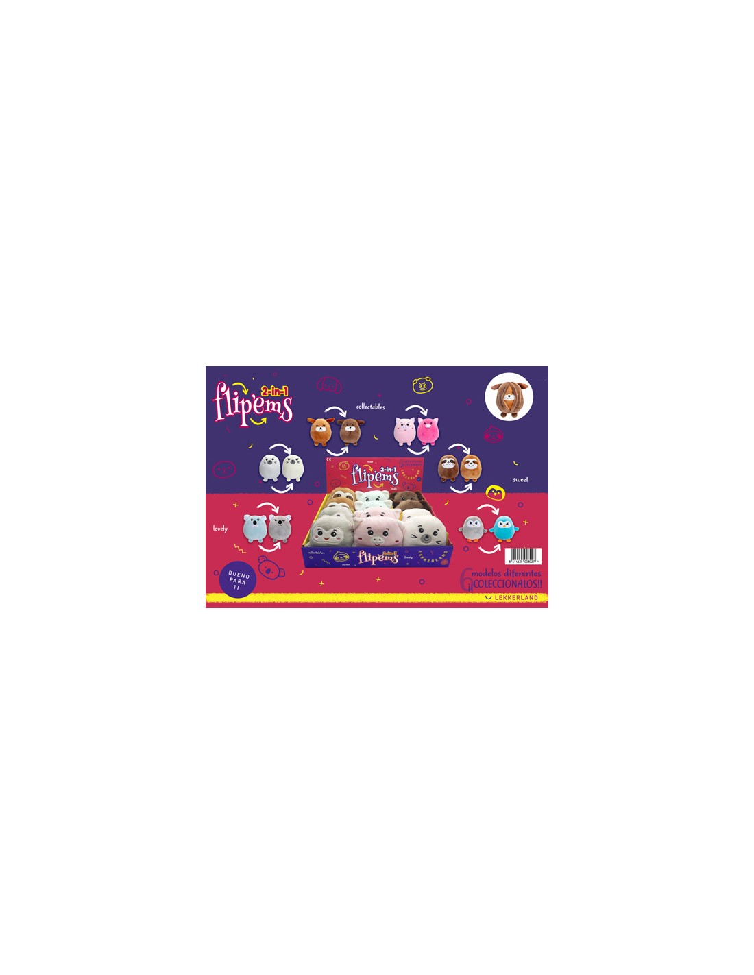 LEKK/PELUCHES FLIPEMS 12 UND. C/6