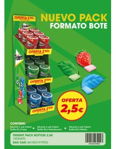 CHUPA/LOTE BOTES TRIDENT 2,50E 18 UND.