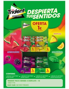 CHUPA/LOTE TRIDENT SENSES 4 ESTUCHES 1E