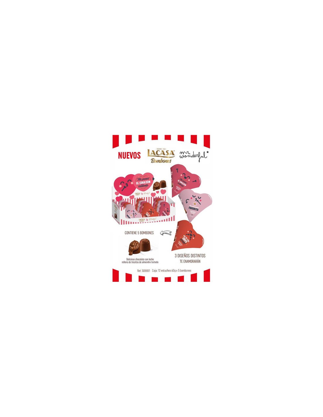 LACASA/BOMBON CORAZON MR. WONDERFUL 60 GRS 12 UND.