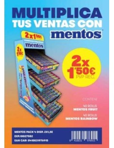 CHUPA/LOTE MENTOS  2 X 1,50 E. 80 UND.