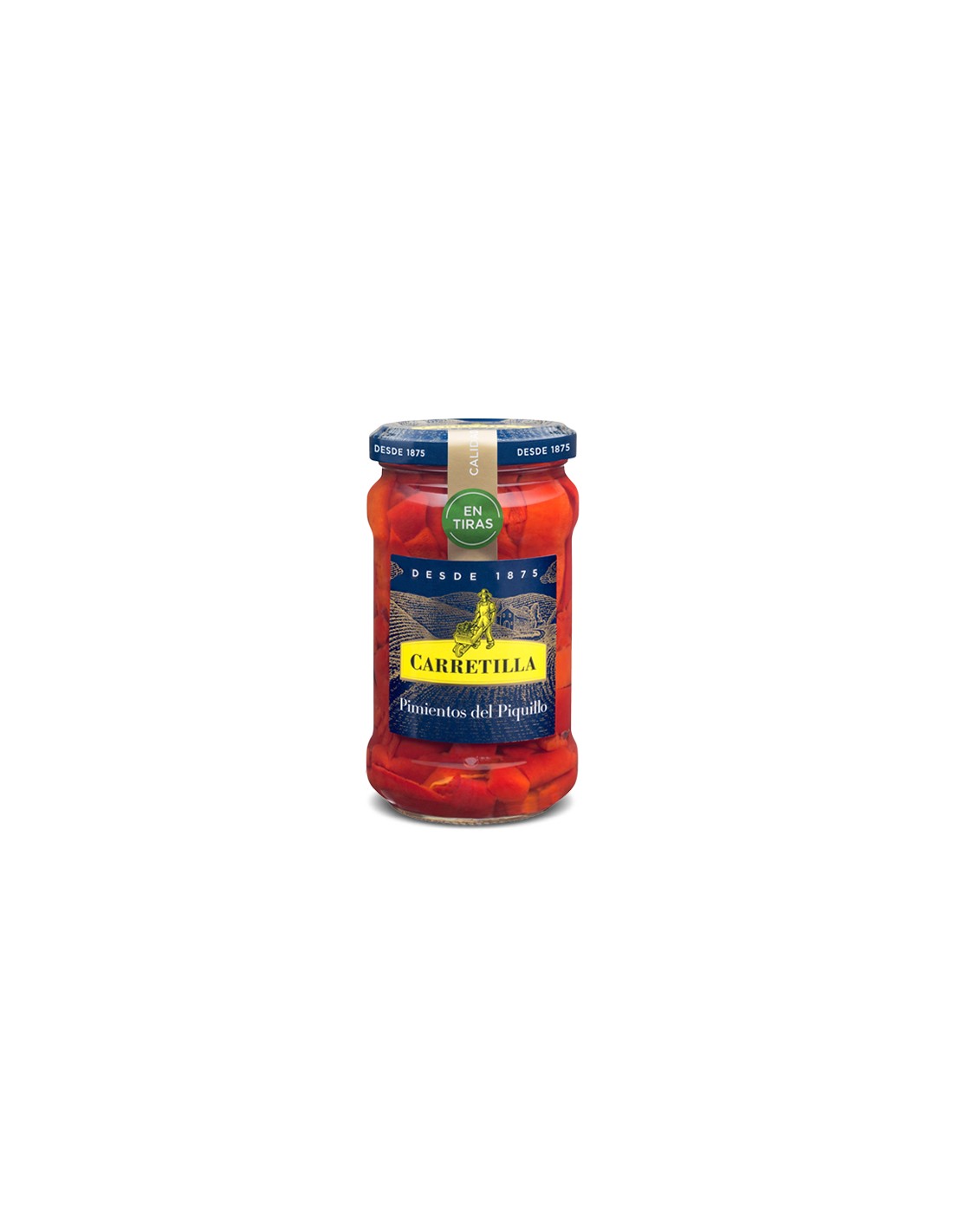 CARRETILLA/FRASCO TIRAS PIQUILLO 12 UND. X 225 G.