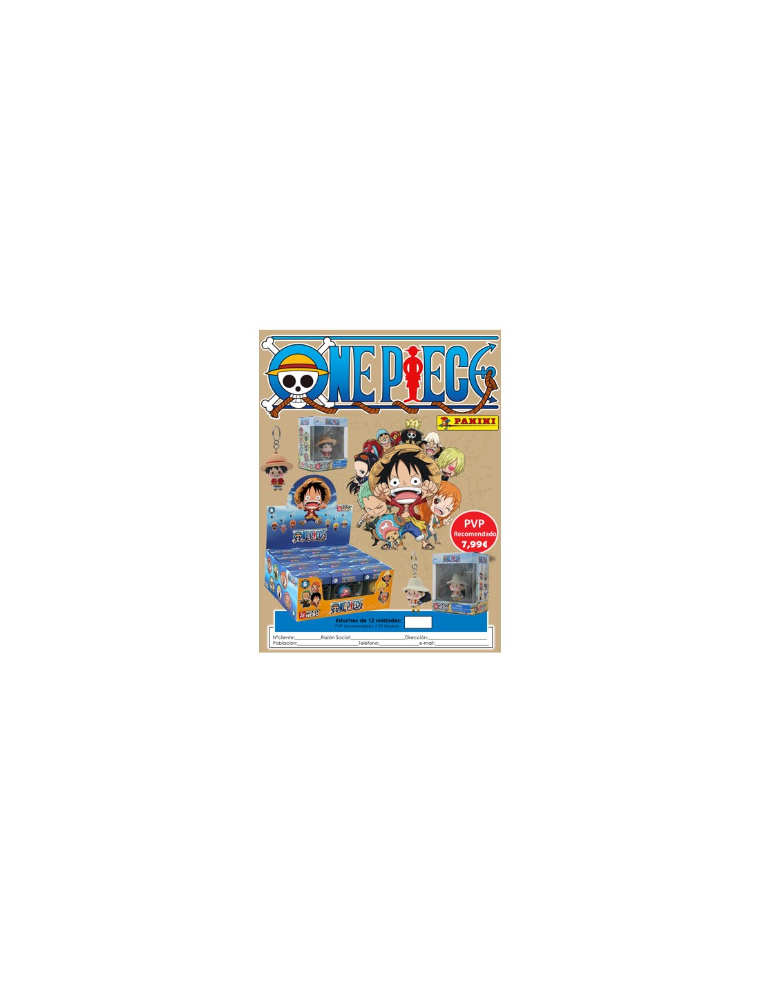 PANINI/ONE PIECE LLAVERO S.2 7,99 12 UND.
