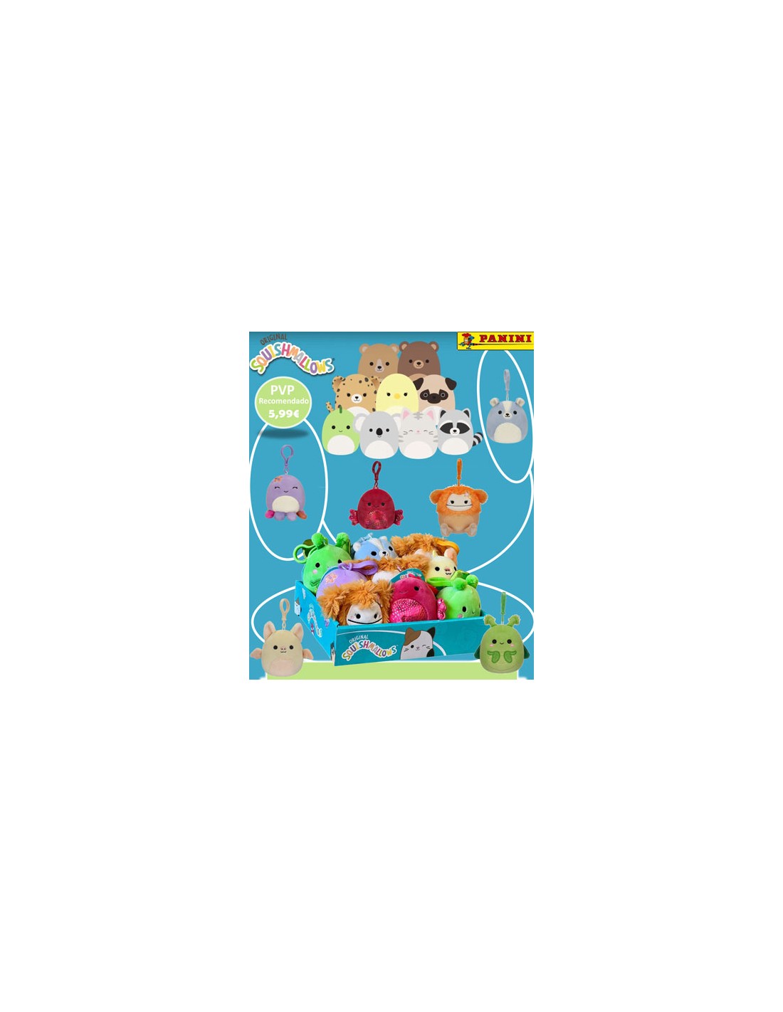 PANINI/SQUISHMALLOWS LLAVEROS 5,99 9 UND.