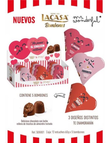 LACASA/BOMBON CORAZON MR. WONDERFUL 60 GRS 12 UND.