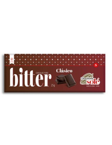 SOLE/CHOCOLATINA NEGRO BITTER 25 GRS. 30 UND. C/20