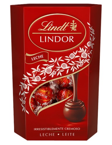 LINDT/LINDOR ROJO LECHE  200 GRS.  C/8