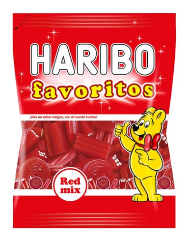 HARIBO/SOLAPA FAVORITOS RED WHITE 18X90 GRS.