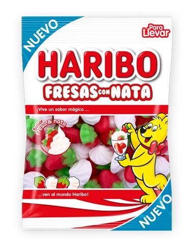 HARIBO/SOLAPA FRESAS CON NATA 18 X 100 GRS.