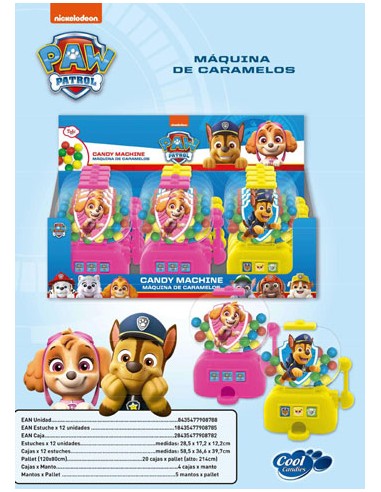 COOL/MÁQUINA CARAMELOS PAW PATROL 12 UND. C/12