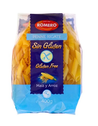 ROMERO/PENNE RIGATE S/GLUTEN 400 GRS. X 9 UND.