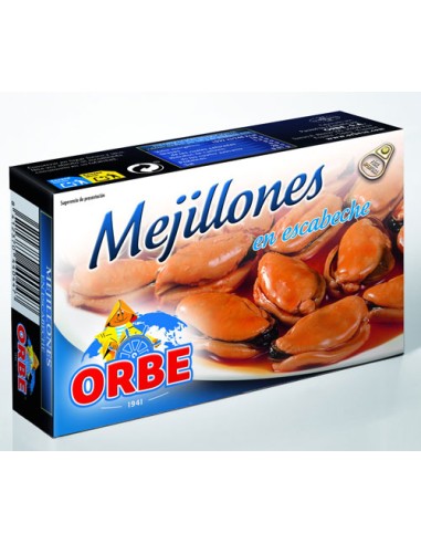 ORBE CAJA  MEJILLON ESCABECHE 20/25 OL-120 10 UND.