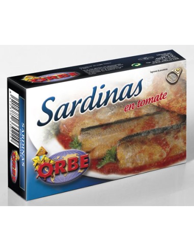 ORBE CAJA SARDINA TOMATE 10 UND.  RR-125