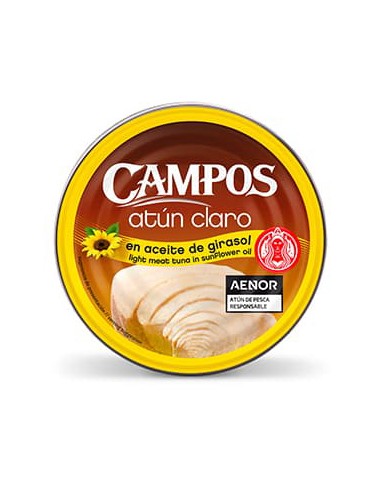 CAMPOS/ATUN CLARO ACEITE GIRASOL 160 GR. X 12 UND.