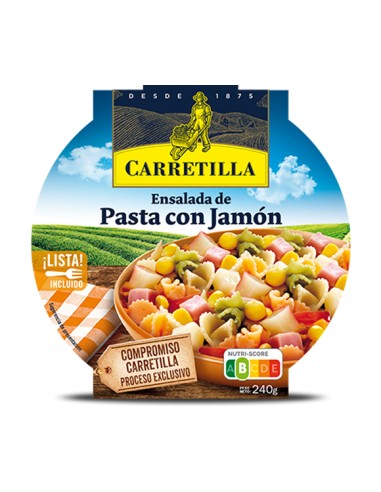 CARRETILLA/ENSALADA PASTA CON JAMON 8 U X 250 GRS